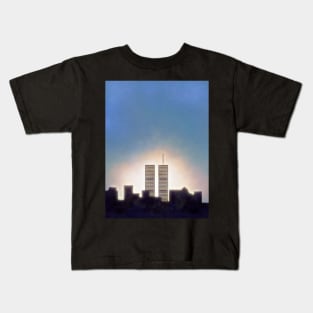 Twin Towers (blue version) Kids T-Shirt